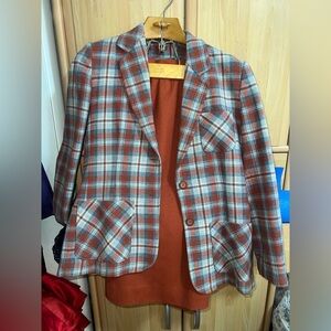 Pendleton Plaid Jacket with Red and Blue Accents